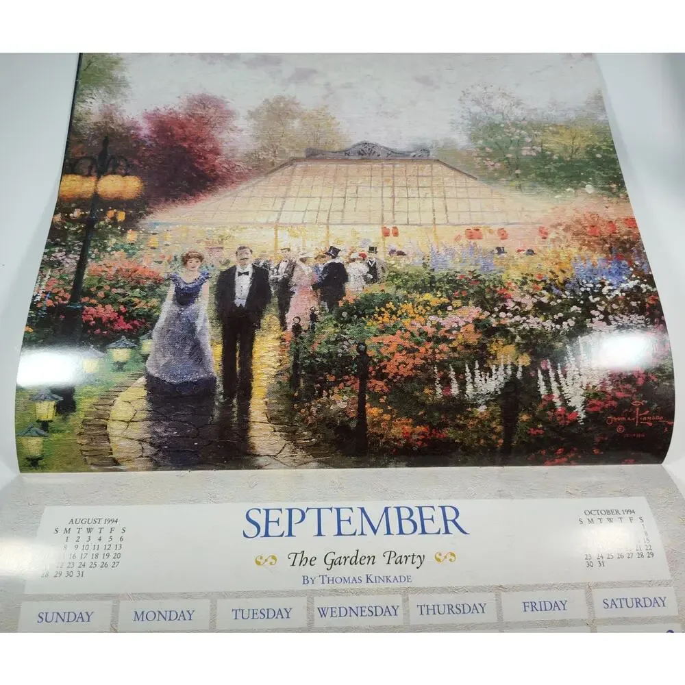 Cottages & Country Places Calendar 1994 Thomas Kinkade Paintings Frameable Art